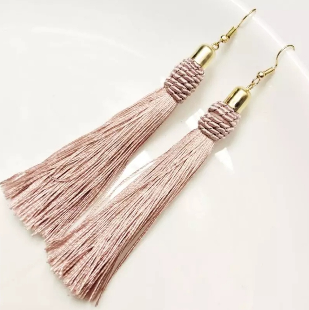 Beautiful Long Tassel Earring Fashion Yellow - Picture 4 of 16